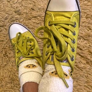 Vintage Y2K Ash yellow canvas wedges